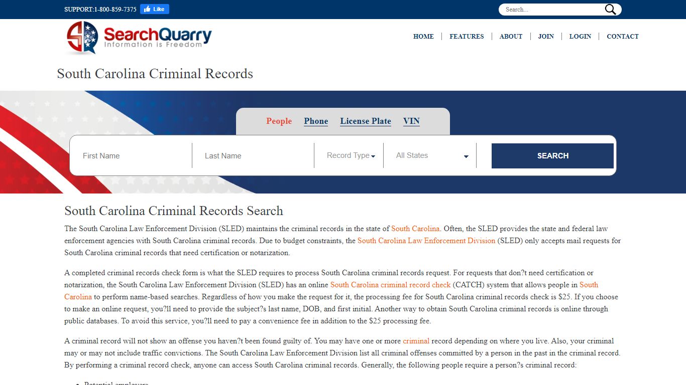 Free South Carolina Criminal Records - SearchQuarry